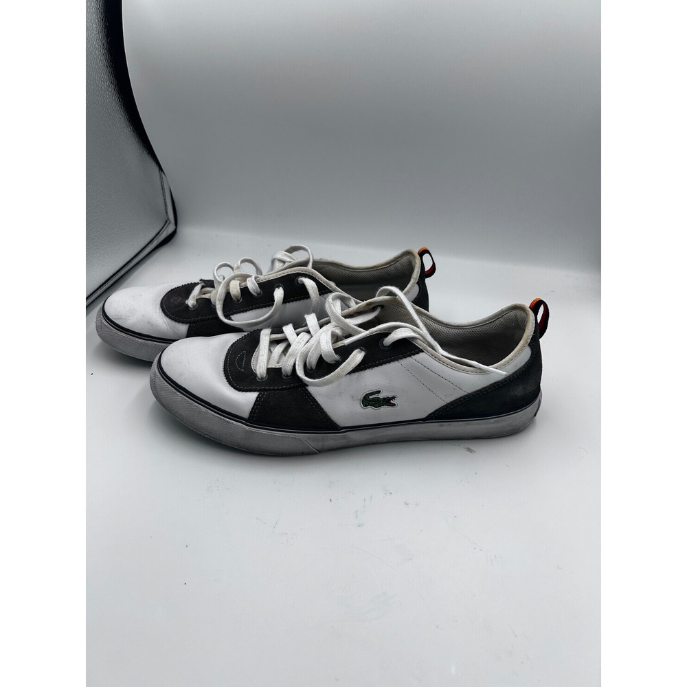 Lacoste Sport Hattori ND Mens Shoes White Grey Suede Sneakers 11 7-23SPM31502A7